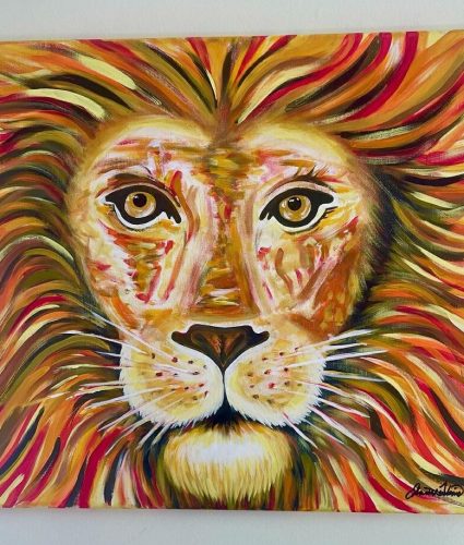 lion art print